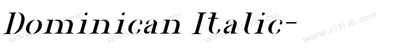 Dominican Italic字体转换